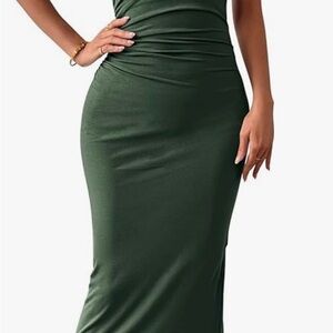 Elegant Green Sleeveless Dress